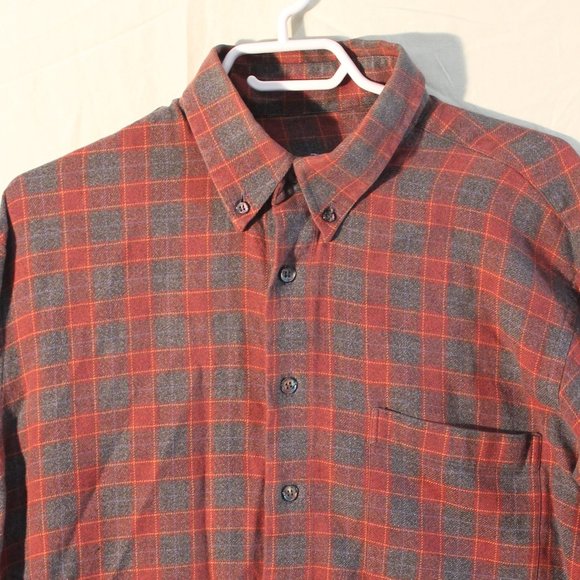 Savoia Red Plaid Casual Button Down - Picture 4 of 4